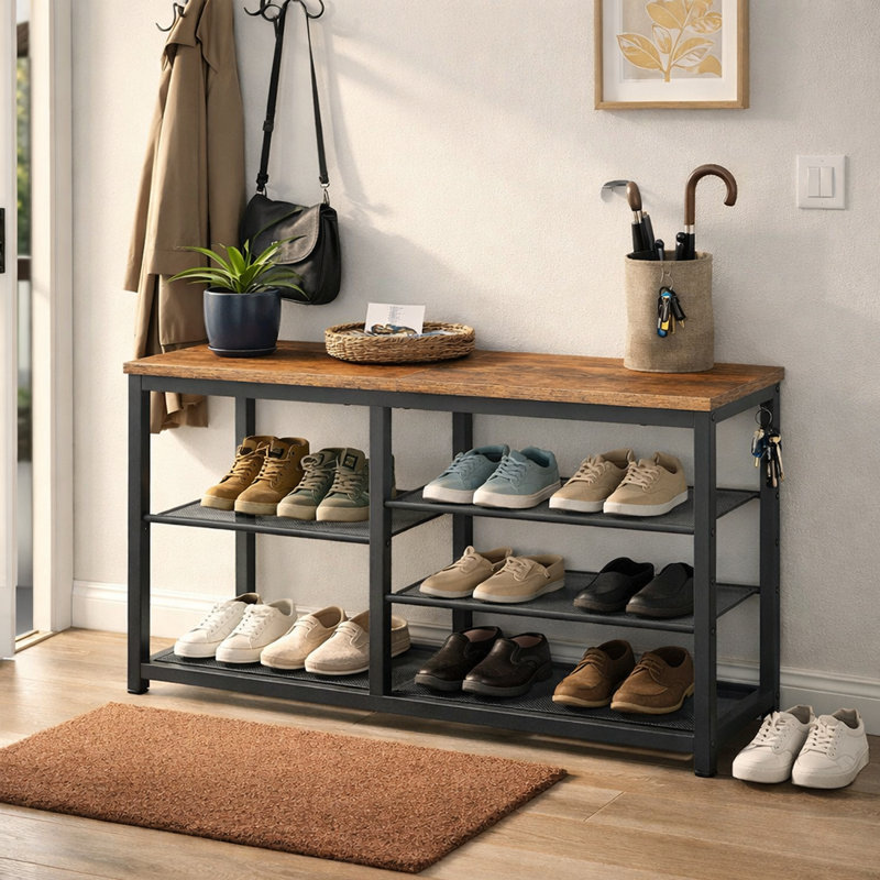 5-Tier Entryway Bench with Shoe Storage for Entryway, Hallway