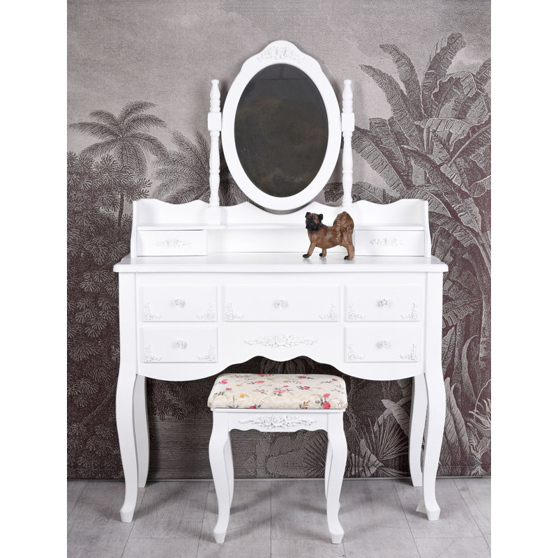 Blade Dressing Table with Mirror