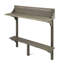 Table d'extérieur en bois gris - idéale pour les espaces de balcon et de patio rendant votre espace plus fonctionnel