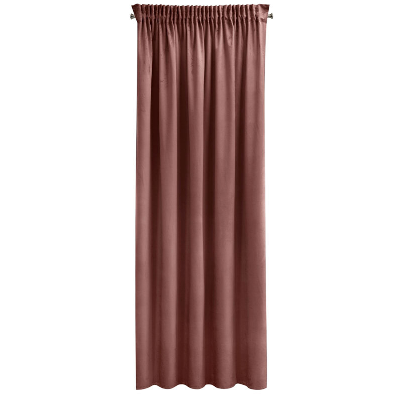 Slot Top Blackout Thermal Single Curtain, Rose