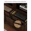 Armoire de rangement en acajou de style américain avec portes en verre et bibliothèque sur pied