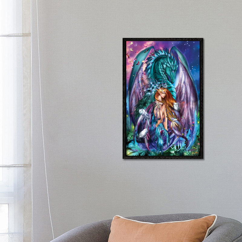 Virgo by Ruth Thompson - Floater Frame Gallery-Wrapped Canvas Giclée on Canvas, 66.04 cm H x 45.72 cm W, Black