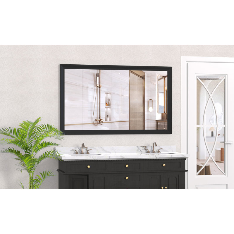 Miroir de salle de bain 60 po x 36 po, Noir