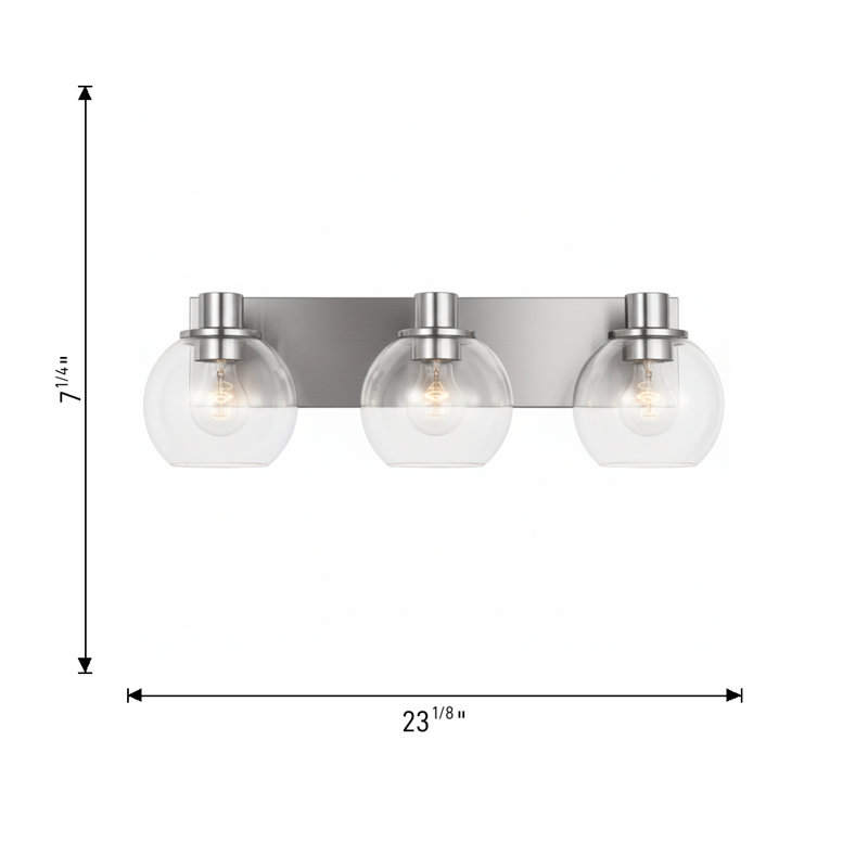 Rito Large Bath from Generation Lighting , 7.125" H x 23.125" W x 7" D, Satin Brass, 3 Lights