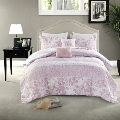 Ensembles de literie en polyester hypoallergénique, cachemire floral romantique, confort à la maison
