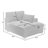 Bentura Oversized Upholstered Green Corduroy Chaise Lounge with Armrests & Throw Pillows-95259944-93799399