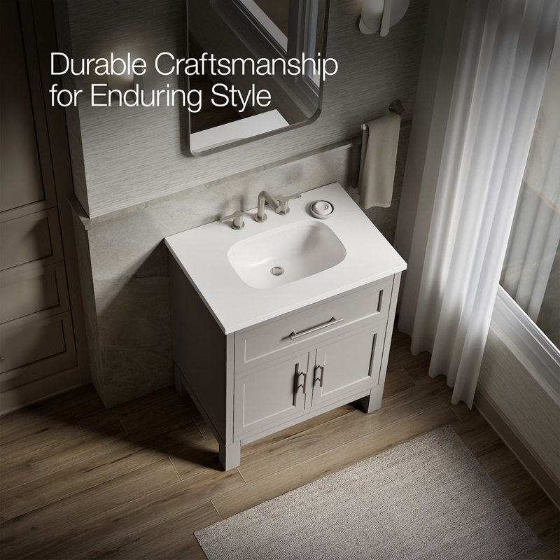 Quo 31" Single Bathroom Vanity Set, Mohair Gray