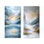 Parallel Peaks Of Abstract Mountain Landscape I - Abstract Wall Art 2 Pieces Collection-655970294-655970290