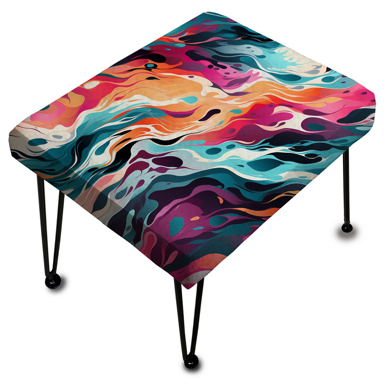 Mystic Aura Mirage multicolore - Repose-pieds rectangulaire abstrait