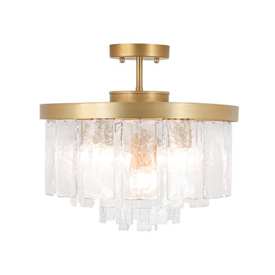 Plafonnier tambour en verre à 5 niveaux Livingon