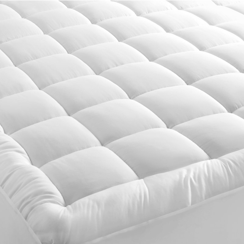 Cotton Top Mattress Pad, King, White