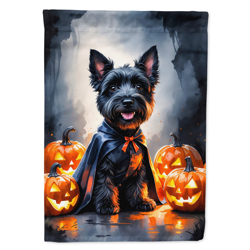 Drapeau de chiot Halloween House, Terrier écossais