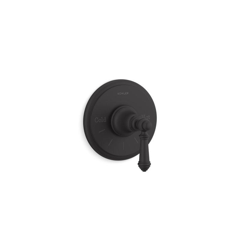 Artifacts® Thermostatic Valve Trim with Lever Handle, Matte Black
