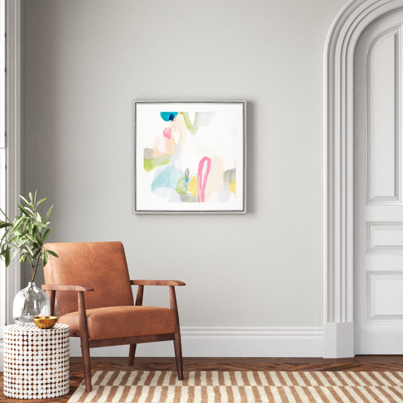 Peinture sur toile bonbon III, Cadre argenté, H 30,5 po x l 30,5 po x P 1,5 po