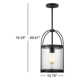 Yates Single Light Glass Dimmable Pendant