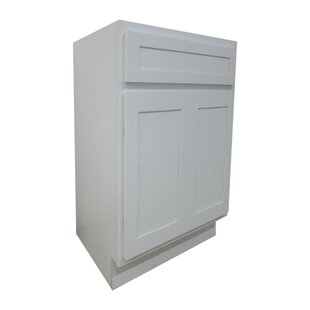 J Collection Devon 33 in. W x 24 in. D x 34.5 in. H Painted Blue Shaker Assembled Sink Base Kitchen Cabinet