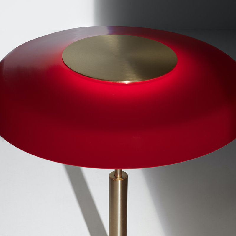 Dora LED Table Lamp, Red, Black Nickel
