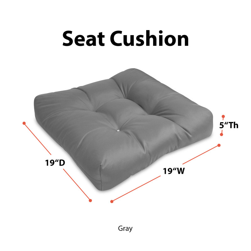 Bergholt Patio Seat Cushion, 19in. W, Moon Mist