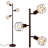 Robin 64 in. Industrial 3-Light Adjustable LED Floor Lamp with 3 Metal Cage Shades