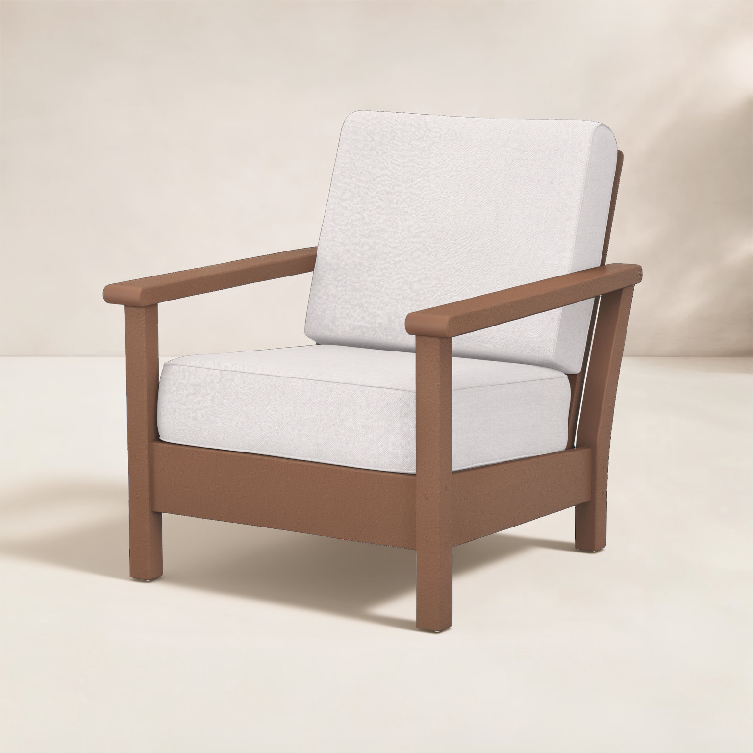 Harbour Patio Lounge Chair, Dune Burlap, Teak