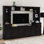 Ensemble de meuble mural 103 po avec pont pour téléviseurs de 75 po ou moins de 103 po, meuble télé avec tablettes réglables et console multimédia-118021655