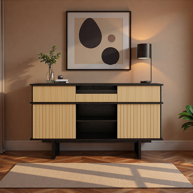 Buffet français de style minimaliste haut de gamme, H 33,4 po x l 47,2 po x P 15,7 po