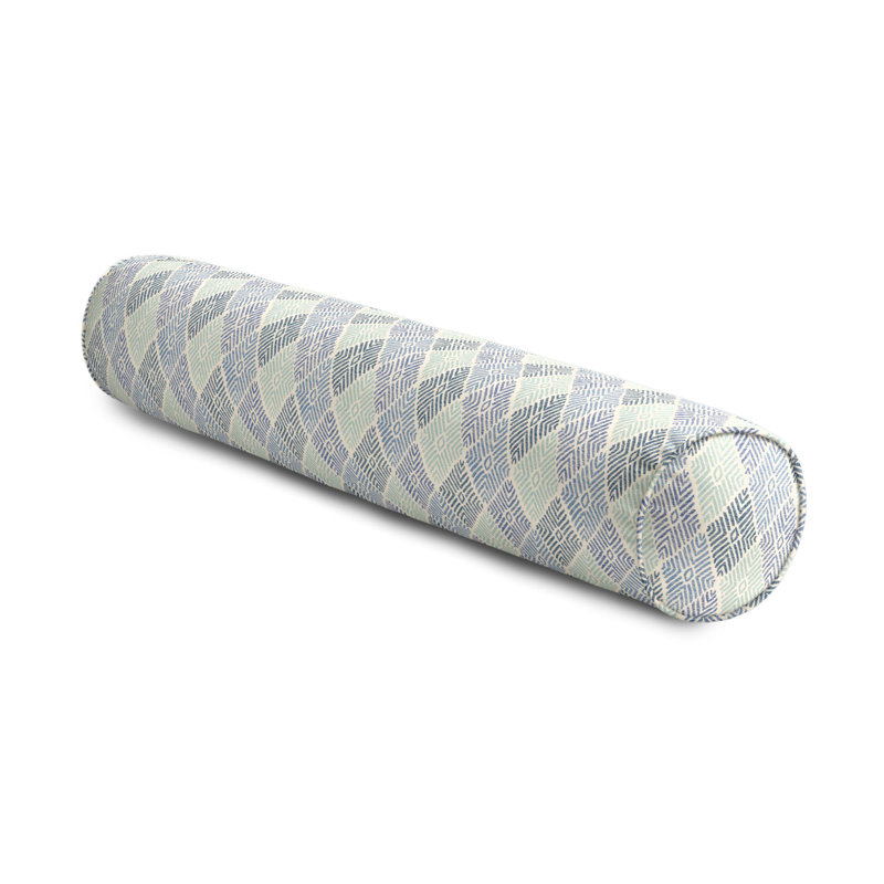 Globetrotter Linen Bolster Pillow Cover & Insert, Blue, 9" x 48"