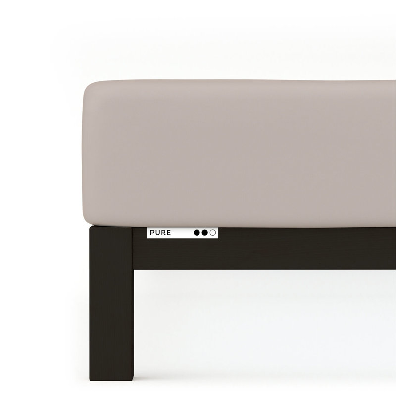 Jersey-Elasthan Spannbettlaken PURE 100% Bio-Baumwolle, Sand Mid, L 140x200cm - 160x220cm