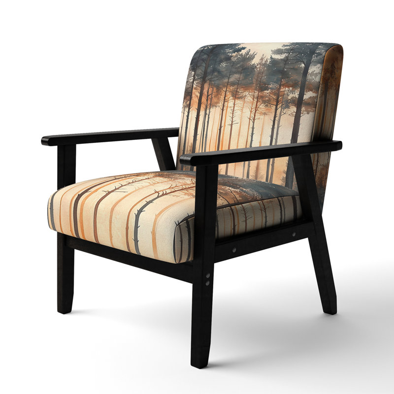 Chaise d'appoint Forest - fauteuil Whispering Sunset, Black Square Arms