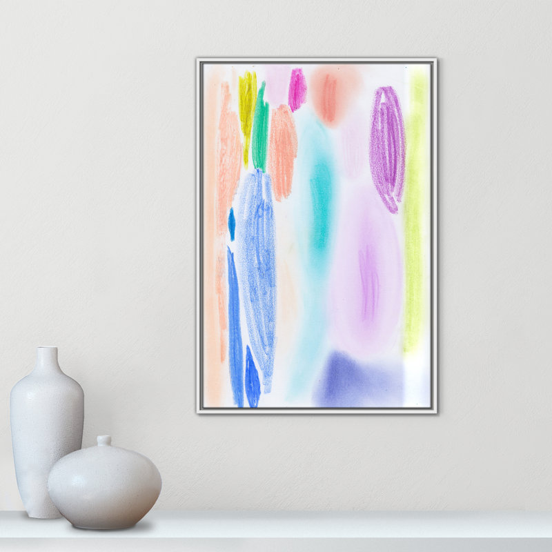 «Vivid Space II» par Bea Dina, Toile encadrée flottante espresso, Pas de tapis, H 37,5 po x l 25,5 po x P 2 po