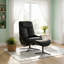 Fauteuil d'appoint pivotant noir avec repose-pieds