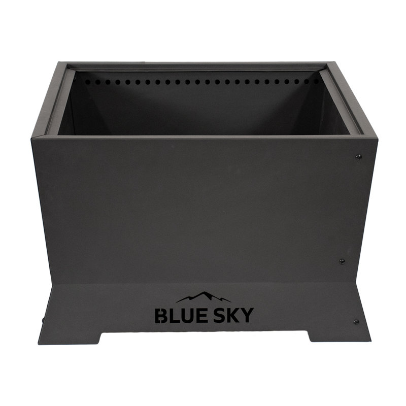 Blue Sky 28" Black Steel Smokeless Square Fire Pit
