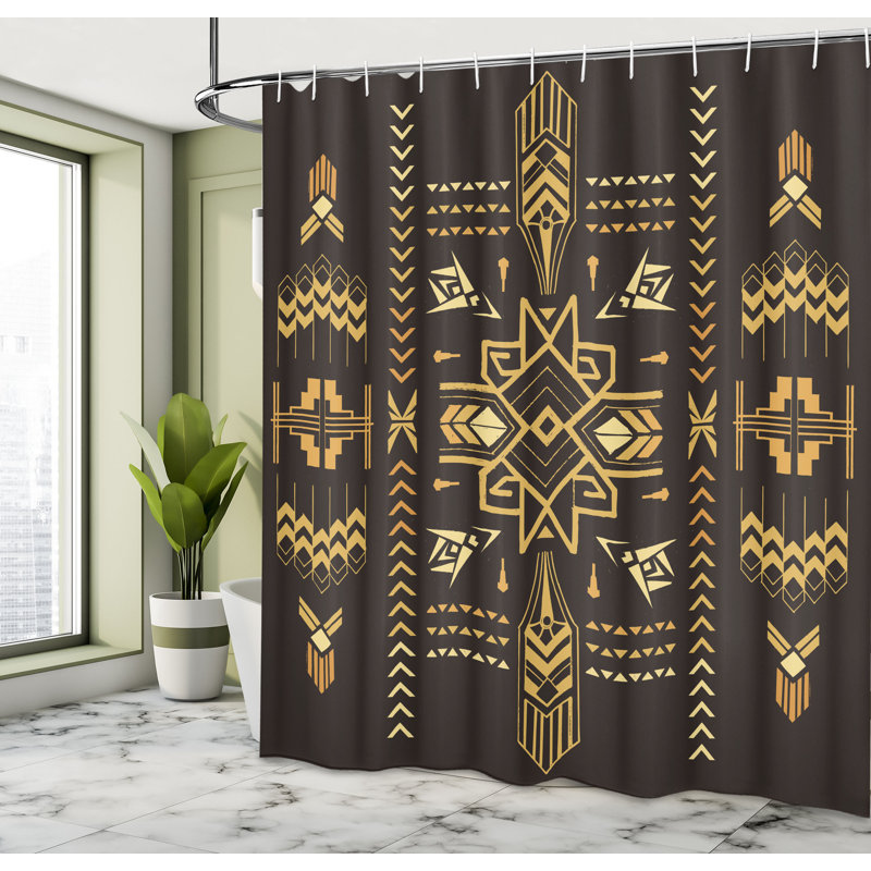 Ensemble de rideau de douche + crochets, H 75 po x l 69 po