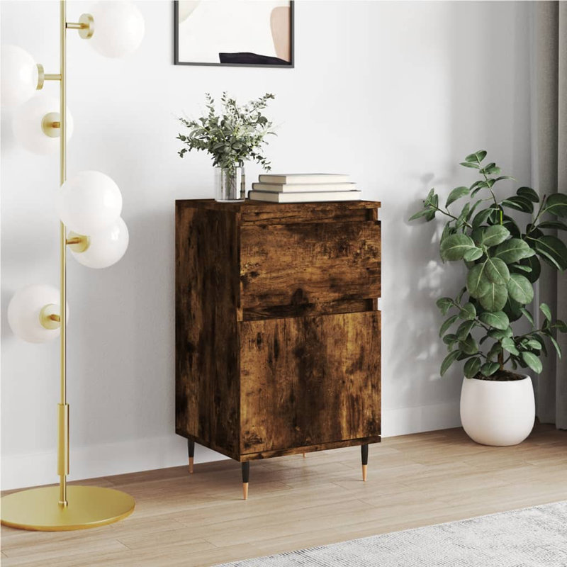 Mariss 1 - Drawer Chest of Drawers, Smoked Oak