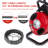 Electric Drain Cleaner Machine – 50FT x 1/2" Auger with 250W Motor, 4 Cutters, Air Foot Switch
