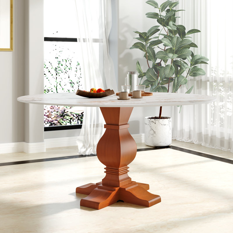 Table de salle à manger ronde, H 29,52 po x L 47,24 po x l 47,24 po