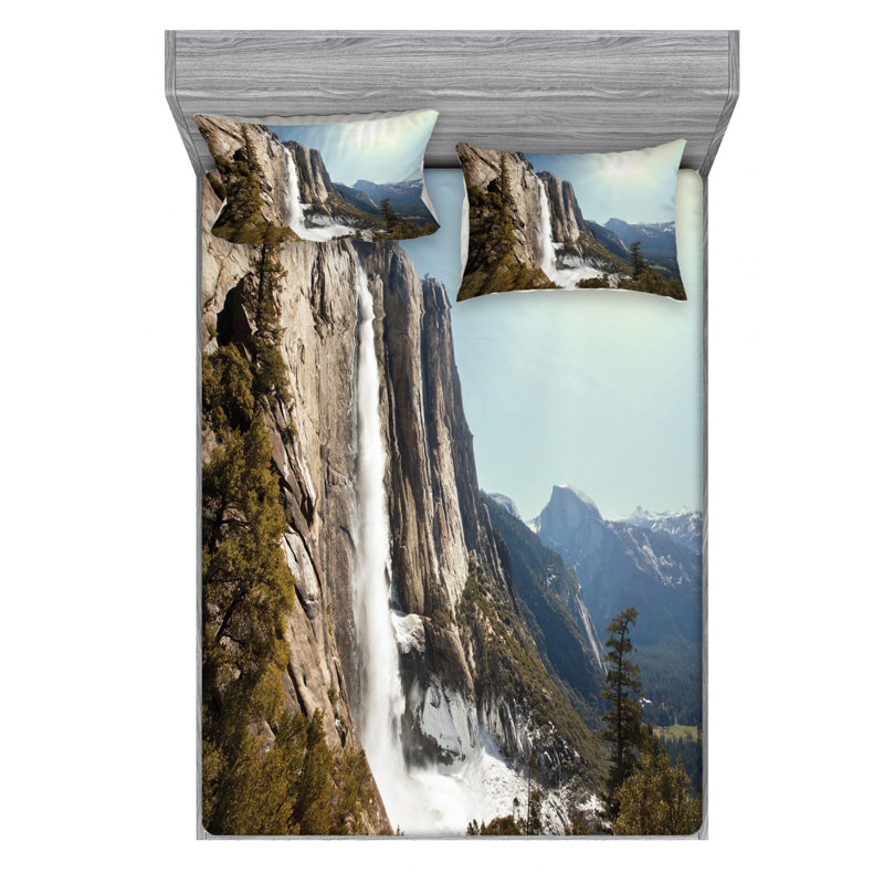 Microfiber Sheet Set, Queen Sheet Set with Fitted Sheet