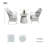 Yuva 2 - Person Wicker Patio Dining Set with Round Table , Cushions Included-365534543