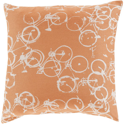  Bicycle Print Throw Pillow