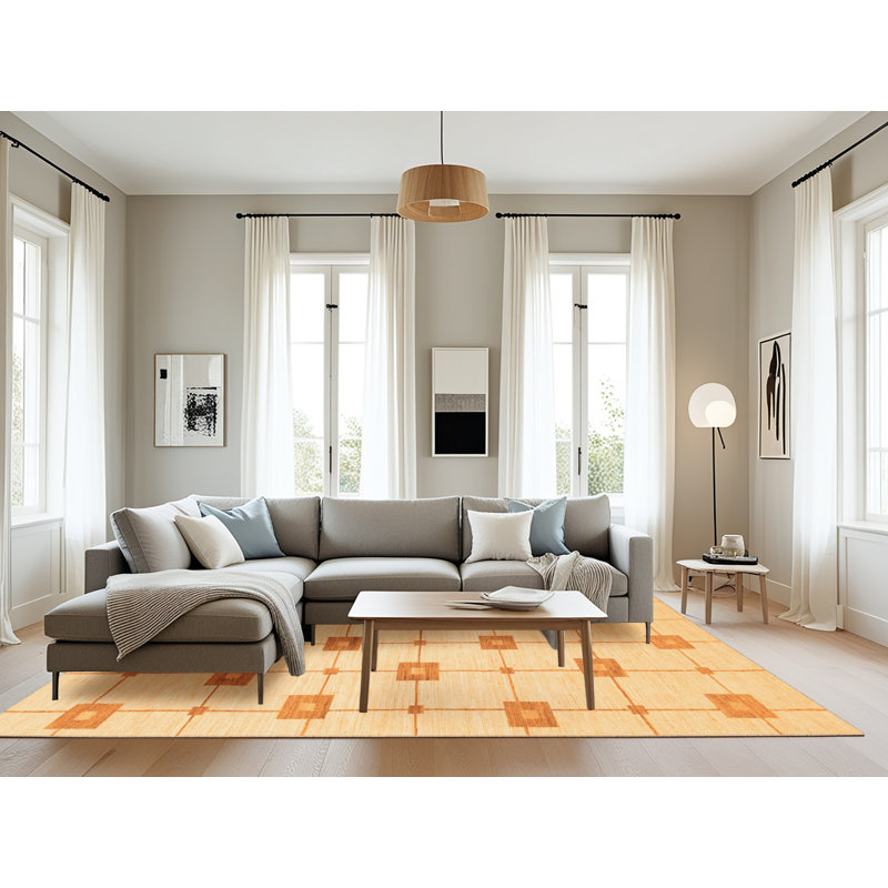 Tapis orange abstraits 1431, Rectangle 8 pi x 12 pi