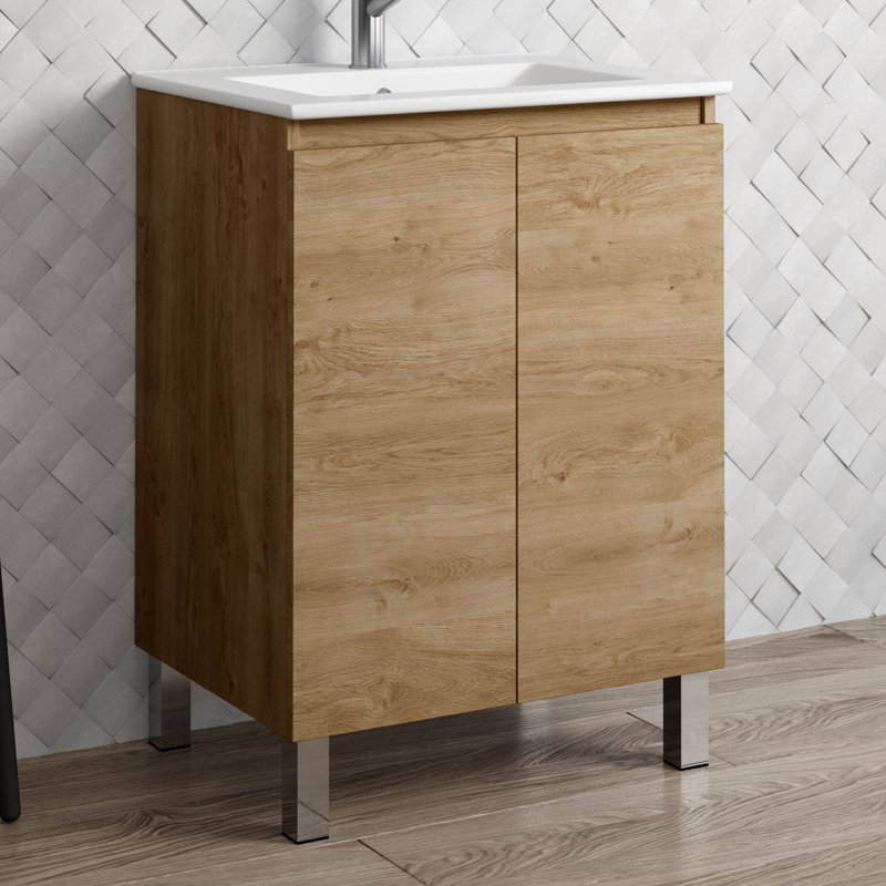 Ensemble de meuble-lavabo simple 23 po Jasso, Naturel