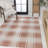 Sabine Traditional Farmhouse Bold Gingham Salmon/Cream Indoor/Outdoor Rug-1415486077