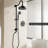 8" Rainfall Shower And Handheld In Matte Black For Relaxing Experience Head With Durability