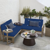 Outdoor  Seat Cushion (Set of 4) 18.5"Wx16"Dx3"H