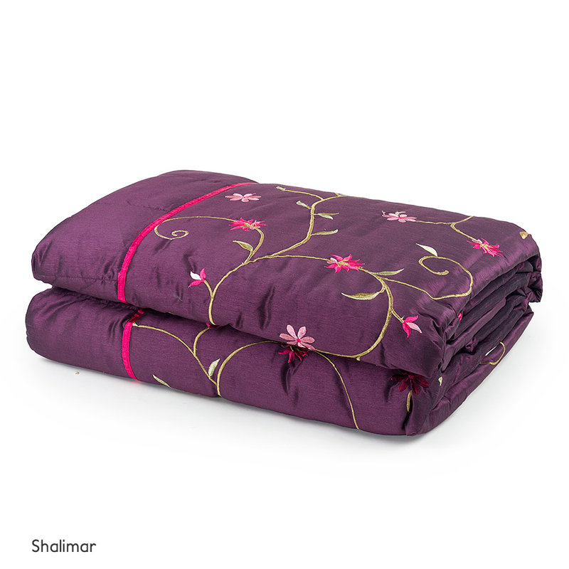 Twining Cotton Blend, Polyester Floral Bedspread, 190 x 260 cm