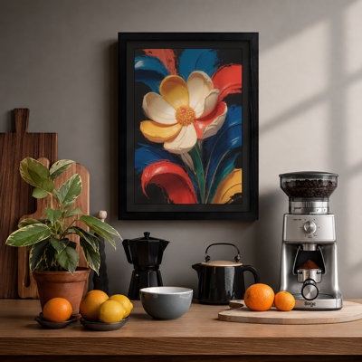 Golden Bloom Art Deco - Framed Print