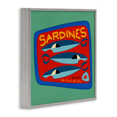 Bold Sardines Can  Framed Giclee Art by Carrie Cantwell
