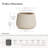 Off White Ribbed 15.55-Inch Round Planter