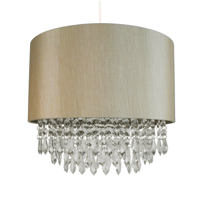 Chambliss 30cm H Cotton Drum Lamp Shade, Soft Gold