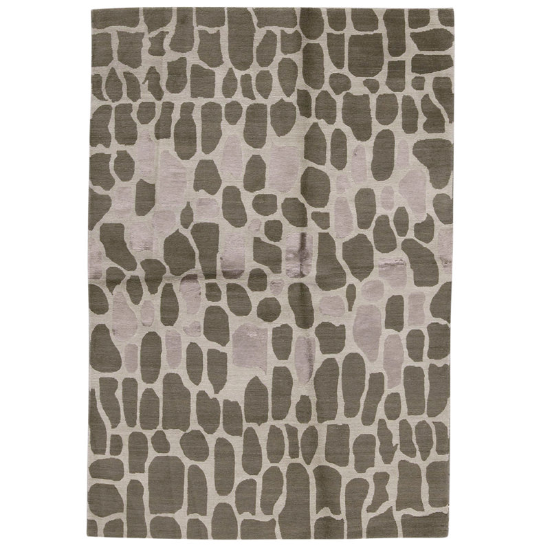 Hand Knotted Wool Abstract Area Rug